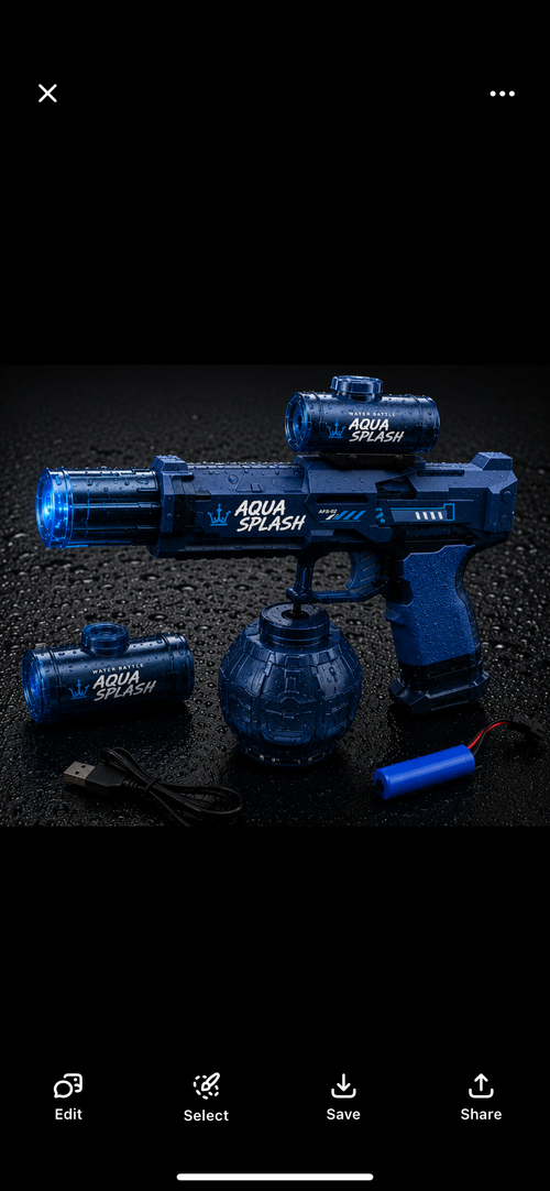 Electric LED Water Gun Blaster — Automatic Soaker for Kids & Adults